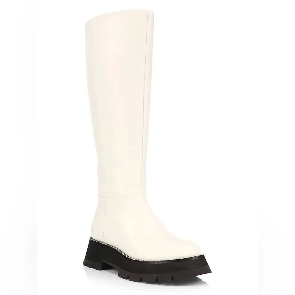 3.1 Phillip Lim Kate Tall Boots in White, New, Size 38.5